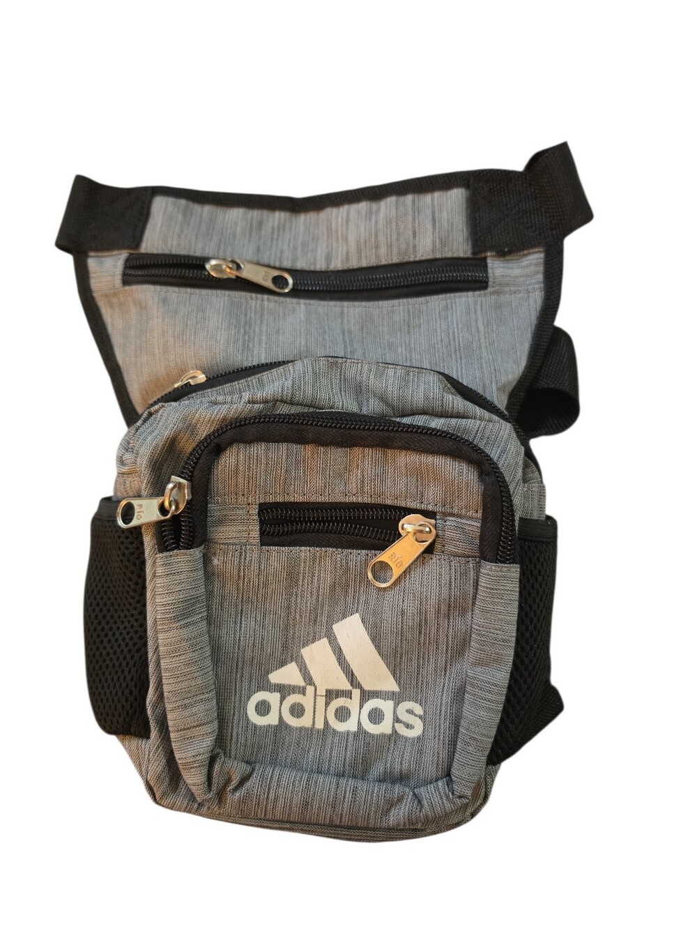 Adidas Gray and Black Waist Drop Leg Pouch